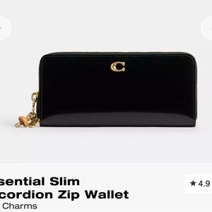 Coach Essential Slim Accordion Zip Wallet
With Charms